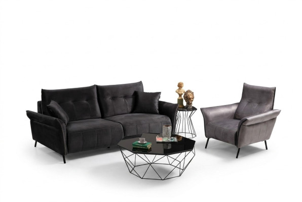 Juego de sala de estar diseño moderno muebles conjunto de sofás de lujo de 2 piezas.