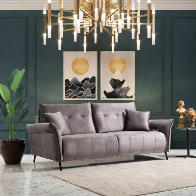 Sofá de tres plazas para el salón con diseño de lujo y moderno.