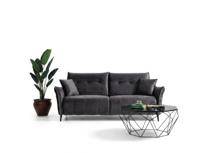 Sofá de tres plazas de lujo moderno para sala de estar, tapizado en textil, mueble nuevo.