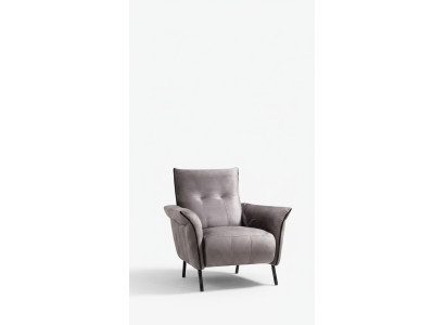 Sillón de diseñador Muebles de salón Moderno Lujo Sillón Gris Tapizado Textil