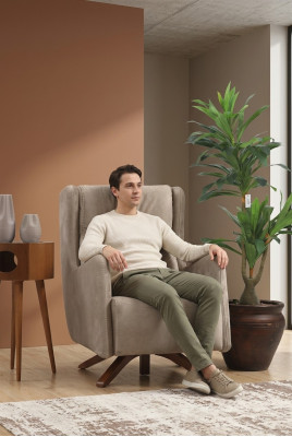 Sillón de una plaza para sala de estar, muebles de diseñador modernos, silla tapizada.