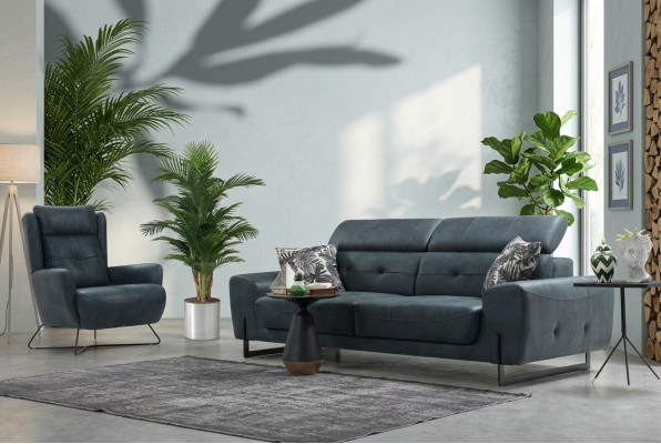 Sofá de 2 piezas para la sala de estar, sofá de tres plazas, sofá, sillón de diseñador, muebles textiles.