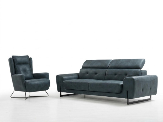 Sofá de 2 piezas para la sala de estar, sofá de tres plazas, sofá, sillón de diseñador, muebles textiles.