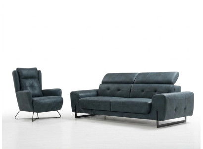 Sofá de 2 piezas para la sala de estar, sofá de tres plazas, sofá, sillón de diseñador, muebles textiles.