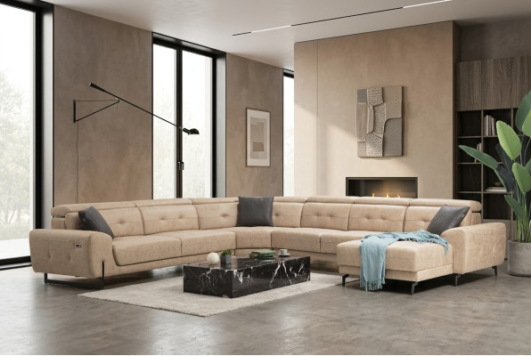 Sofá esquinero en forma de U Mueble de asiento Diseñador Mueble de asiento Sofá moderno Sofá Acolchado