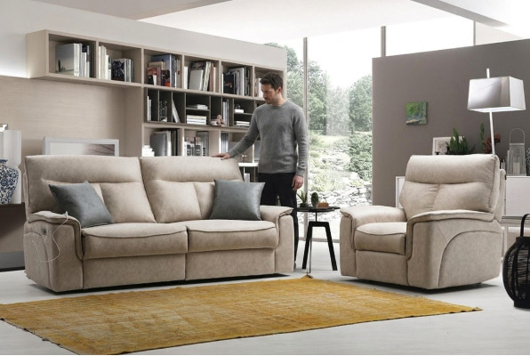 Juego de sala de estar Sofá de tres plazas Moderno Sillón Muebles de asiento Diseño Muebles tapizados