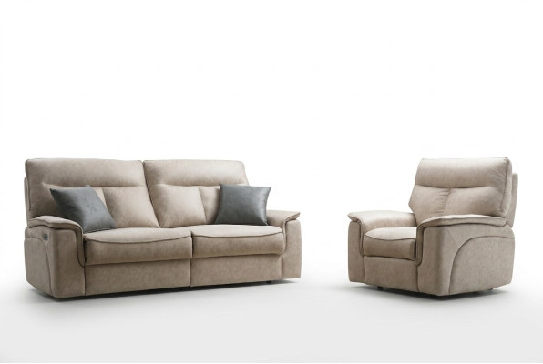 Juego de sala de estar Sofá de tres plazas Moderno Sillón Muebles de asiento Diseño Muebles tapizados