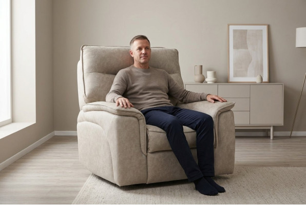 Sillón Diseño Moderno Tapizado Lujo Asiento Relajante Sala de estar Muebles tapizados