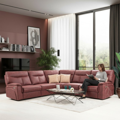 Sofá esquinero moderno de lujo para sala de estar, asiento relajante, sofá en forma de L, nuevo.