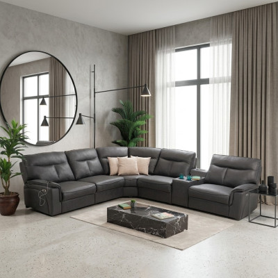 Diseño de sofá esquinero en forma de L, sofá, lujo, muebles tapizados modernos, completamente nuevo.