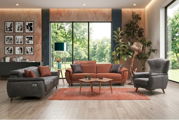 Conjunto de sofás de 3 piezas de sala de estar, sofá de tres plazas, sofá, sillón moderno de lujo.