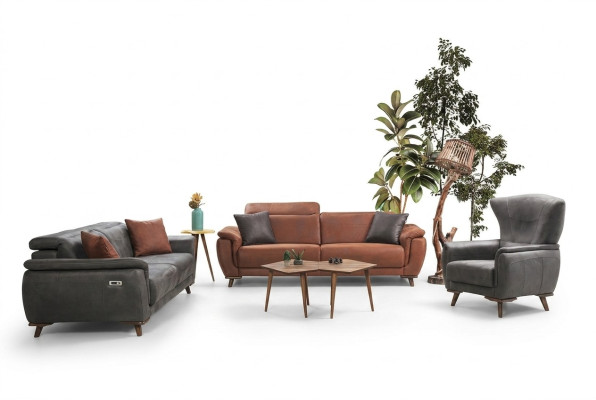 Conjunto de sofás de 3 piezas de sala de estar, sofá de tres plazas, sofá, sillón moderno de lujo.