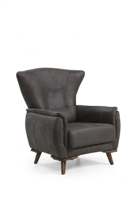 Sillón moderno de lujo para sala de estar en gris, muebles tapizados de diseño.