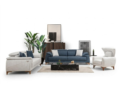 Juego de sala moderno de lujo, conjunto de sofás de 3 piezas, muebles tapizados de tela, nuevo.