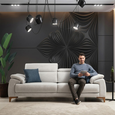 Sofá de tres plazas moderno y de lujo para salón, nuevo diseño de muebles tapizados.