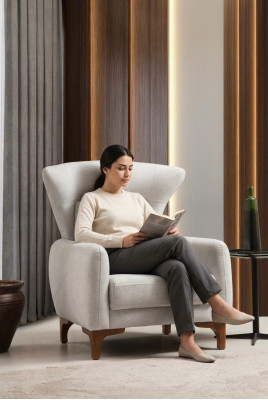 Silla de lujo Salón moderno Muebles de tela de diseño patchwork
