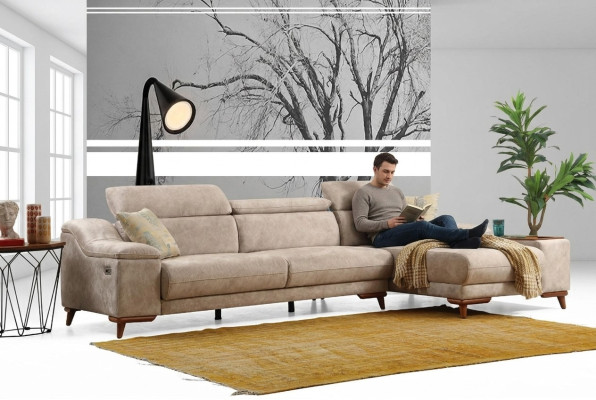 Sofá esquinero en forma de L diseño moderno salón sofá sofá sala de estar nuevos muebles.
