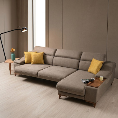 Sofá Sofá Esquinero en Forma de L Acolchado Moderno Sala de Estar Relajación Asiento Muebles de Lujo