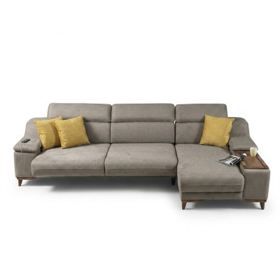 Sofá Sofá Esquinero en Forma de L Acolchado Moderno Sala de Estar Relajación Asiento Muebles de Lujo
