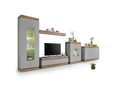 Set de sala de estar 5 piezas Mueble de TV Moderno Vitrina Mueble de madera Lujo Cómoda Nuevo