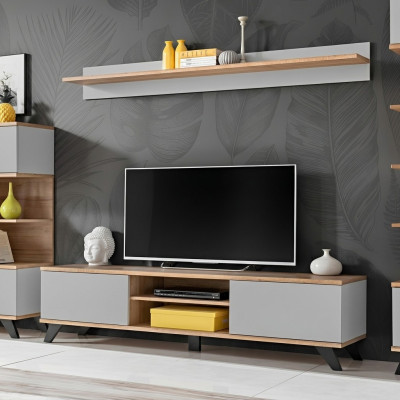 Conjunto de sala de estar de lujo, soporte para TV, estantería moderna, muebles de madera, diseñador.