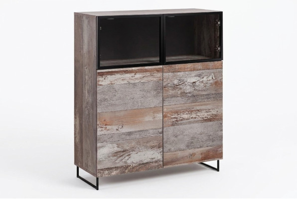 Vitrina de diseño moderno para sala de estar estilo contemporáneo, mueble de madera nuevo.