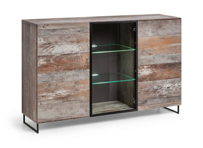 Cómoda de madera para la sala de estar. Mueble de madera. Diseño moderno y nuevo.