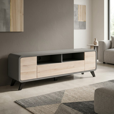 Soporte de TV Muebles de madera Sala de estar de lujo Mueble para TV Diseño moderno