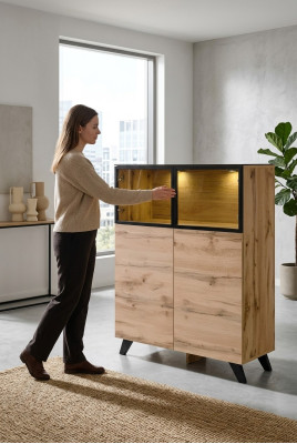 Vitrinen Wohnzimmermöbel Schrank aus Holz Luxusmoderne Einrichtung Design