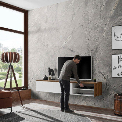 Diseñador de lujo Soporte de TV de sala de estar de madera de tablero bajo moderno nuevo mueble