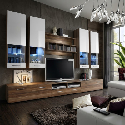 Soporte de TV de lujo Salón RTV Lowboard Estante de pared de diseñador Moderno Salón