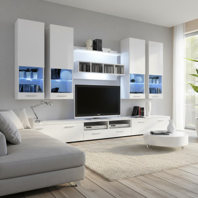 Comedor de pared Soporte de TV Cómoda Diseñador Moderno Estanterías de sala de estar de madera Nuevo