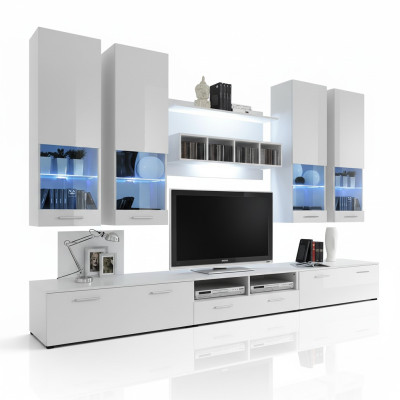Comedor de pared Soporte de TV Cómoda Diseñador Moderno Estanterías de sala de estar de madera Nuevo
