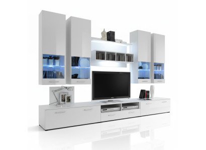 Comedor de pared Soporte de TV Cómoda Diseñador Moderno Estanterías de sala de estar de madera Nuevo