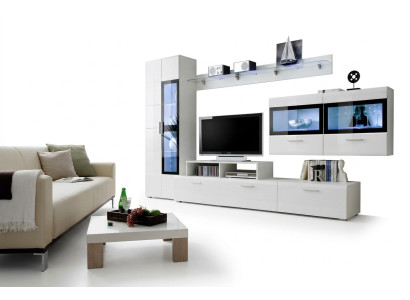 Conjunto de lujo para pared de salón TV Soporte Vitrina de madera Armario de pared Nuevo