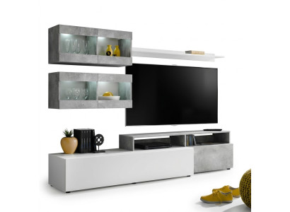 Moderna pared de salón gris lujo armario salón soporte TV muebles