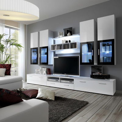Mueble de pared Diseño de armario de pared de madera moderno Conjunto