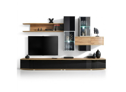 Mueble de salón diseño moderno de diseñador, muebles de lujo de pared, estantes nuevos