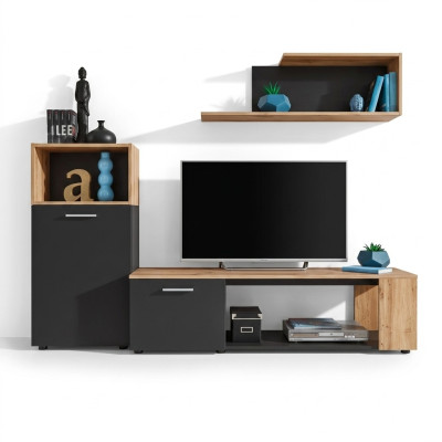 Diseñador completo de sala de lujo pared moderna en madera