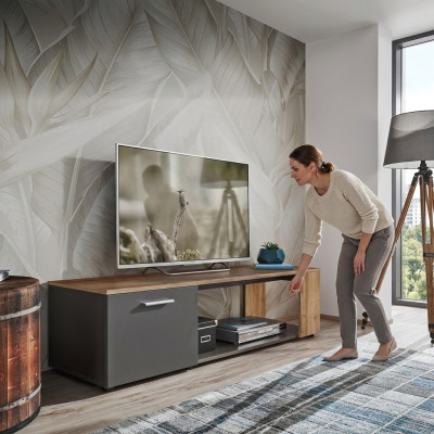 Mueble de TV de lujo para salón, cómoda de madera, aparador de diseño, mural de salón nuevo.