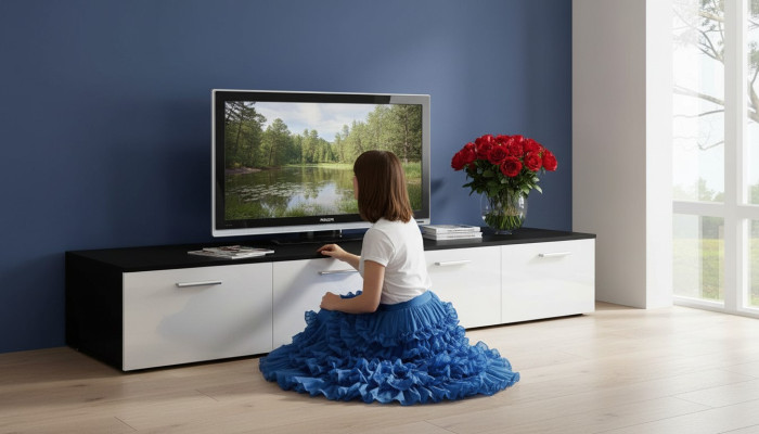 Soporte de TV RTV Bajo diseño de tablero de madera moderno para salón