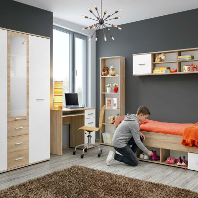 Habitación juvenil completa diseño moderno conjunto de escritorio de lujo de muebles infantiles de un diseñador