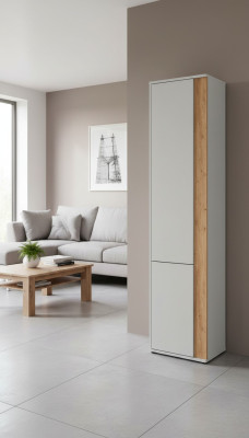 Armario blanco de madera para dormitorio, muebles modernos de estilo diseñador nuevo.