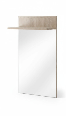 Perchero de lujo con espejo para el pasillo, perchero de madera de diseño para la entrada.