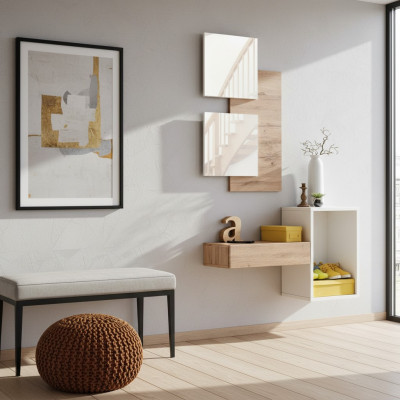 Pasillo Armario Muebles Diseño moderno Pared Mobiliario Madera nuevo Vestíbulo