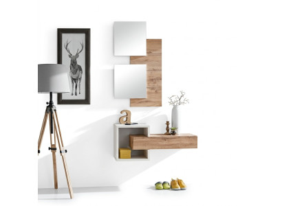Conjunto de diseño de muebles de 4 piezas para la entrada. Moderna estantería de pared de diseño. Muebles nuevos.