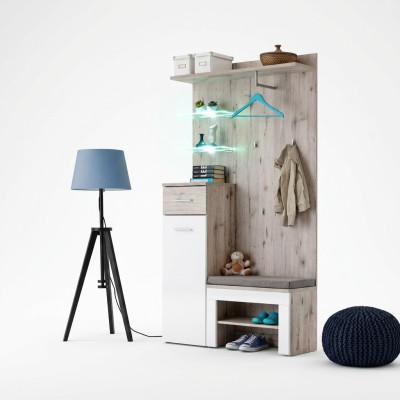 Conjunto de armario de lujo muebles modernos diseño estante para zapatos entrada madera nueva