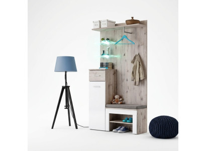 Conjunto de armario de lujo muebles modernos diseño estante para zapatos entrada madera nueva