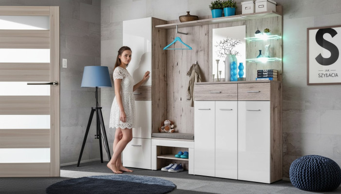 Moderna zapatera set de muebles diseño armario madera decoración