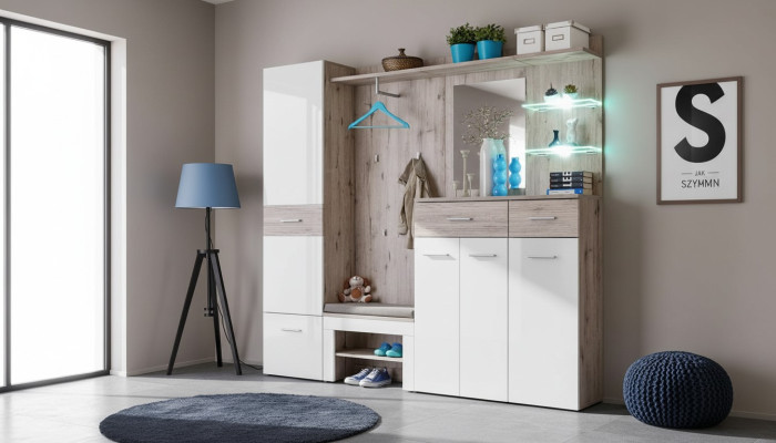 Moderna zapatera set de muebles diseño armario madera decoración